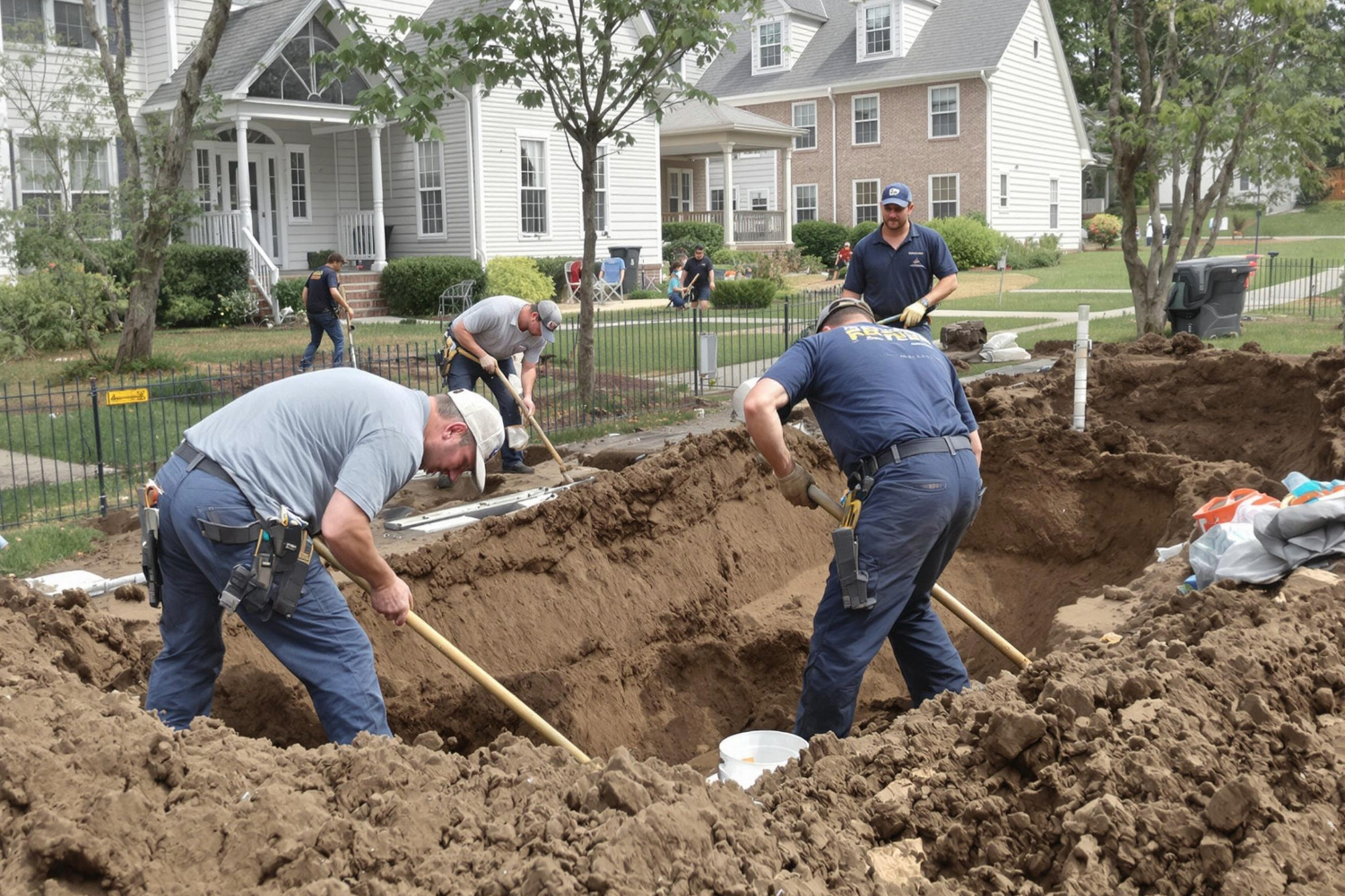 Residential excavation services, expert residential excavation, trenching, digging, sewer access, plumbing & excavation