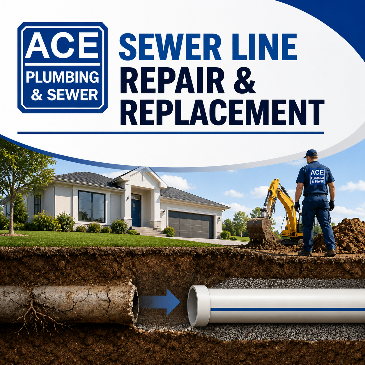 sewer line repair and replacement in burr ridge