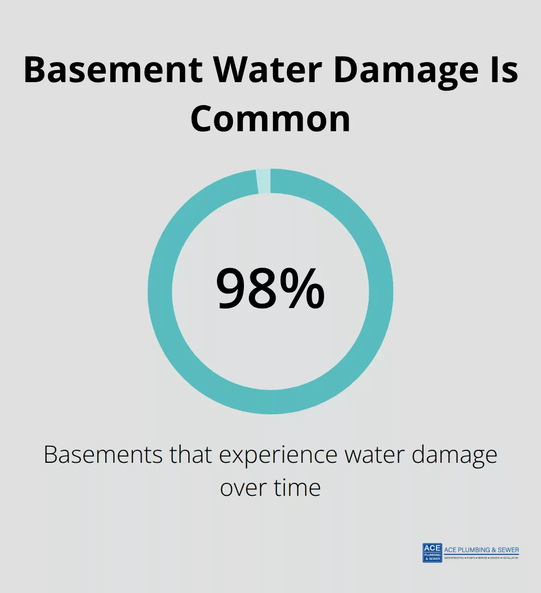 Percentage of basements that experience water damage over time - Sump pump Willow Springs
