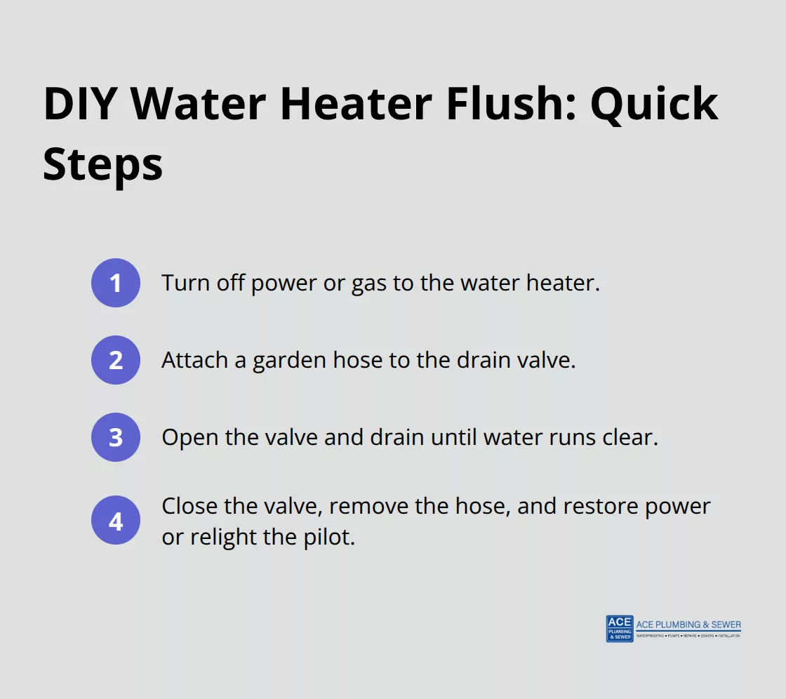 Four-step guide to flushing a residential water heater safely and effectively. - Water heater inspection Hinsdale