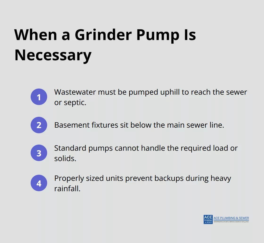 Key situations when a home needs a grinder sump pump